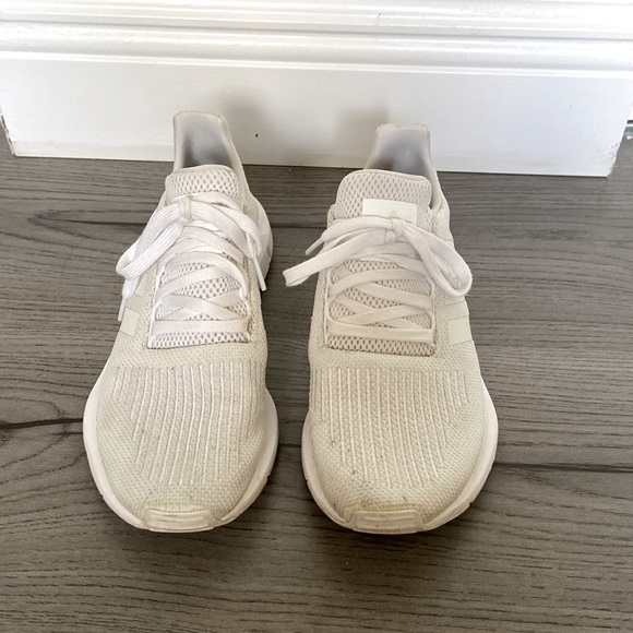 Adidas white, cream, and gold sneakers. Size 8 - Picture 1 of 11